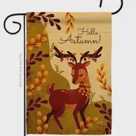 Autumn Deer Fall Garden Flag