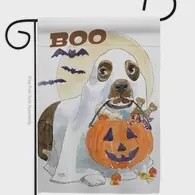 Halloween Boo Doggie Garden Flag