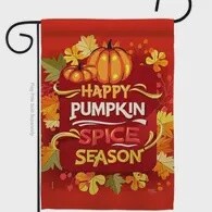 Pumpkin Spice Fall Garden Flag
