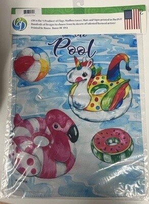 Pool Floaties Garden Flag