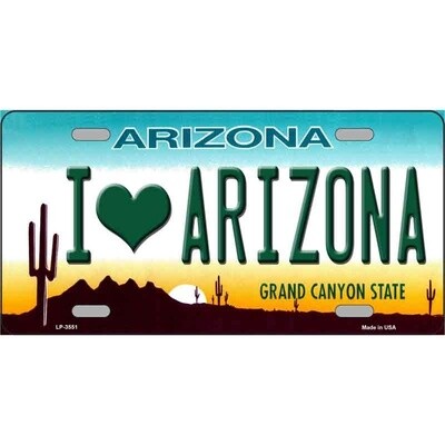 I Love AZ License Plate