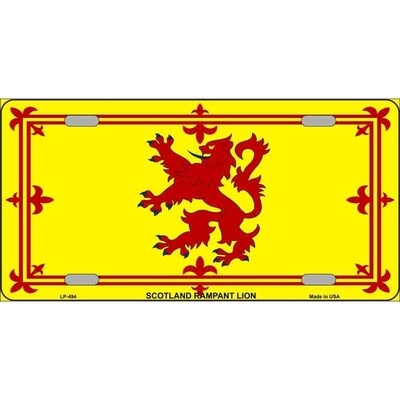 Scotland Lion License Plate