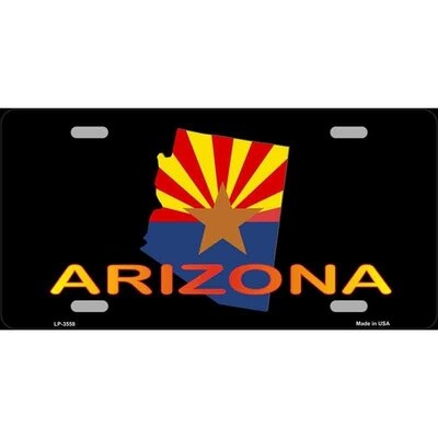 AZ Flag Filled State License Plate