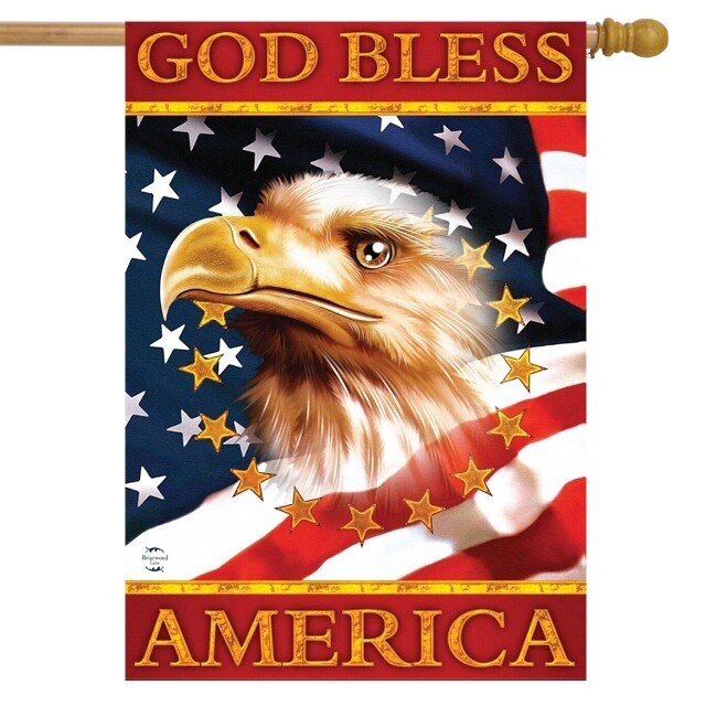 God Bless America House Flag