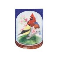 Bird Dome Terrarium Burlap Garden Flag