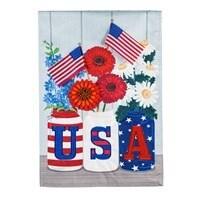 USA Mason Jars Garden Flag