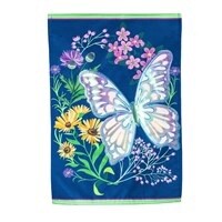 Butterfly Meadow Garden Linen Flag