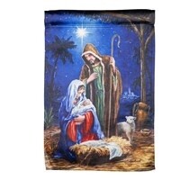 Holy Night Nativity Garden Flag