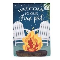 Welcome to Our Fire Pit Garden Flag