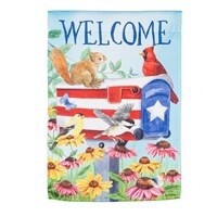 Patriotic Mailbox Friends Garden Flag