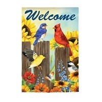 Rustic Fence Garden Flag