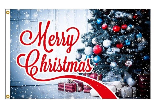 Merry Christmas Tree Flag