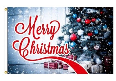 Merry Christmas Tree Flag