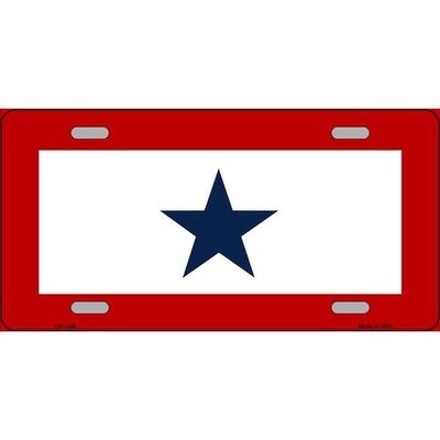 Blue Star License Plate
