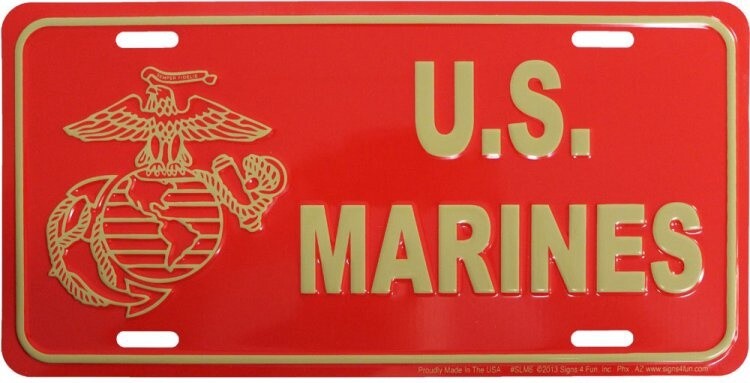 Marines License Plate
