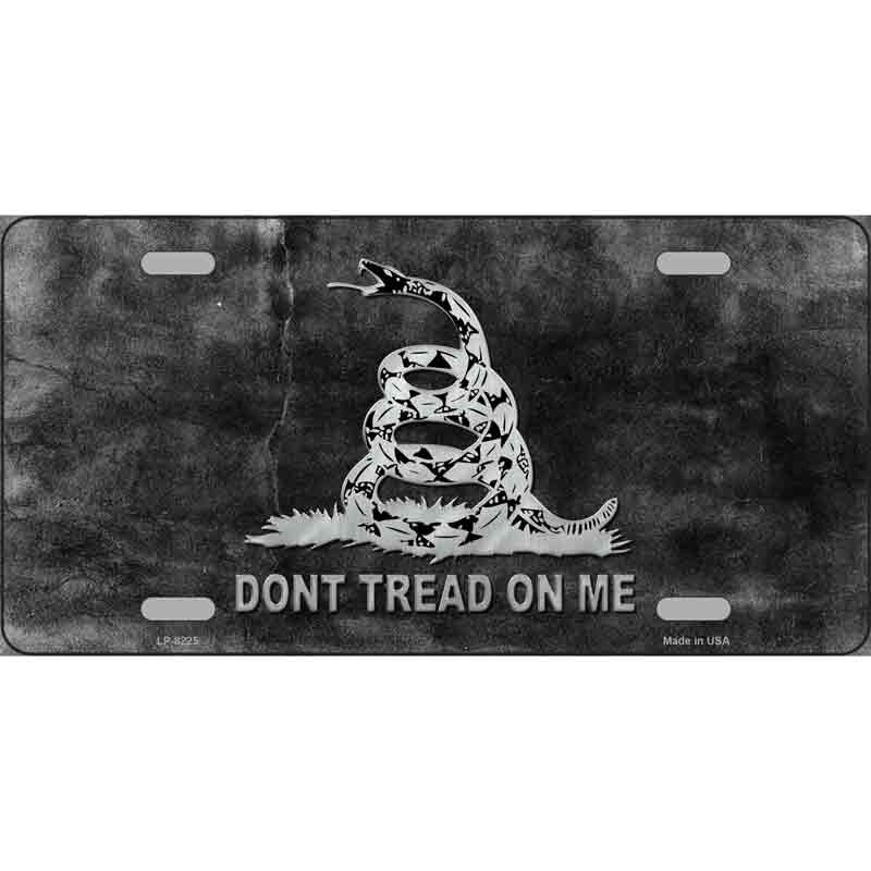 Black Gadsden License Plate