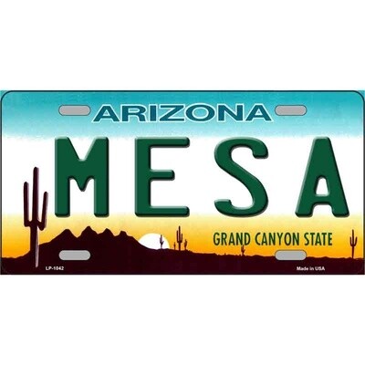 Mesa License Plate