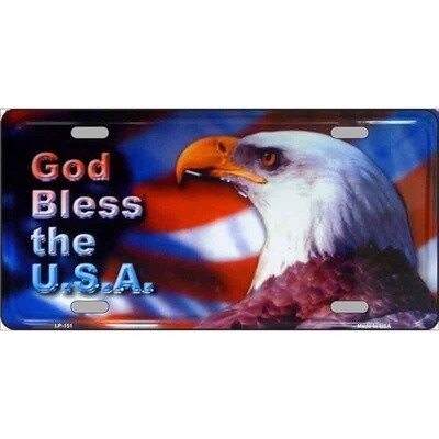 Bless USA License Plate