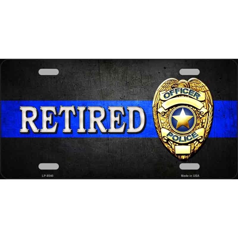 Retired Police License Plate