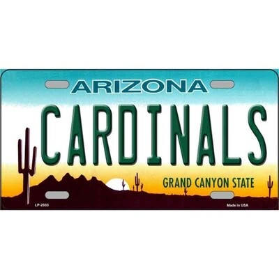AZ Cardinals License Plate