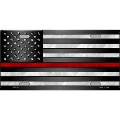 Thin Red Line US License Plate