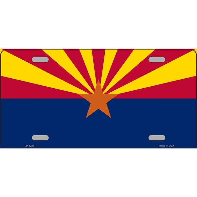 Arizona Flag Small Star License Plate