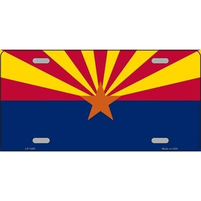 Arizona Flag Small Star License Plate