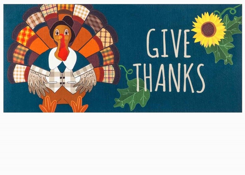 Give Thanks Turkey Sassafras Switch Mat