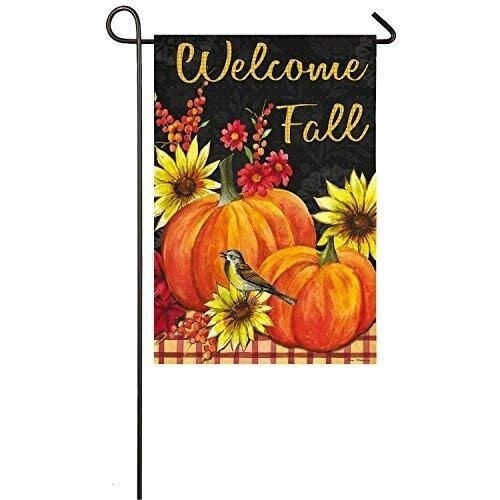 Pumpkins and Sunflowers Garden Flag