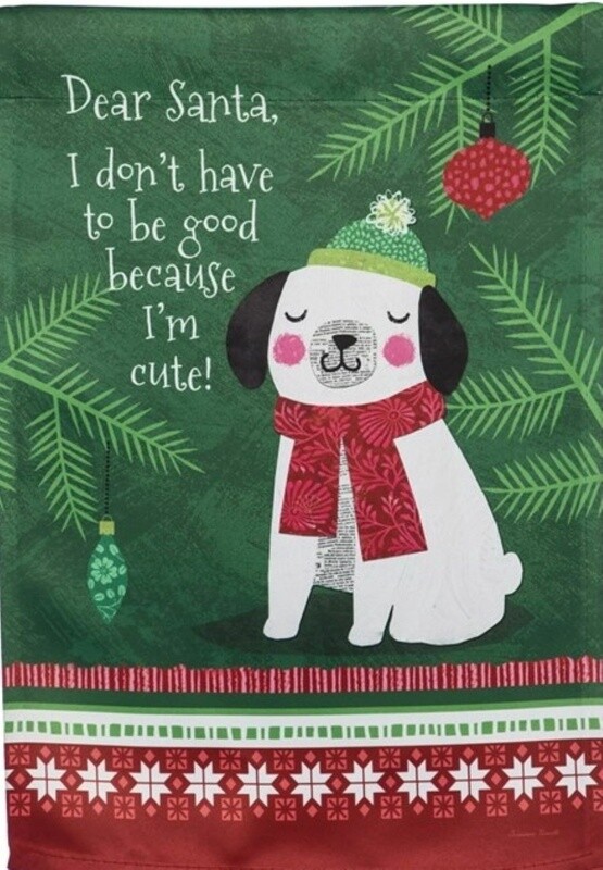 Furry Friend Christmas Garden Flag