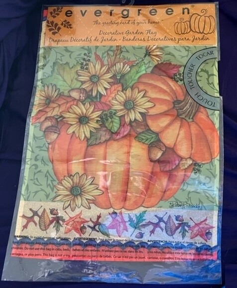 Pumpkin Bucket Garden Flag