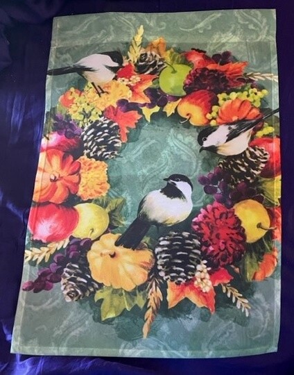 Bird Wreath Garden Flag
