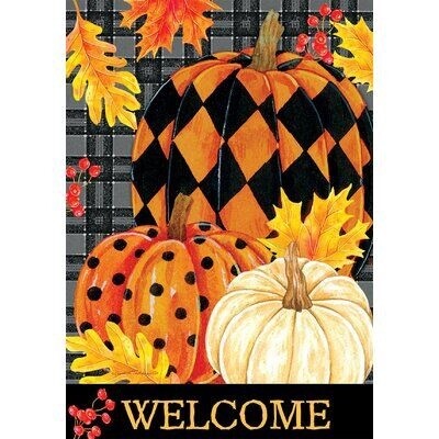 Painted Pumpkins House Flag
