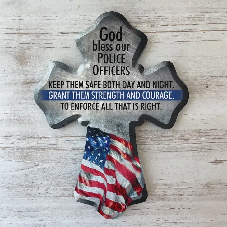 Police Wooden Cross