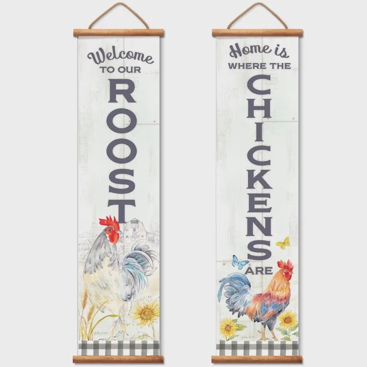 Our Roost Reversible Indoor/Outdoor Banner Greeter