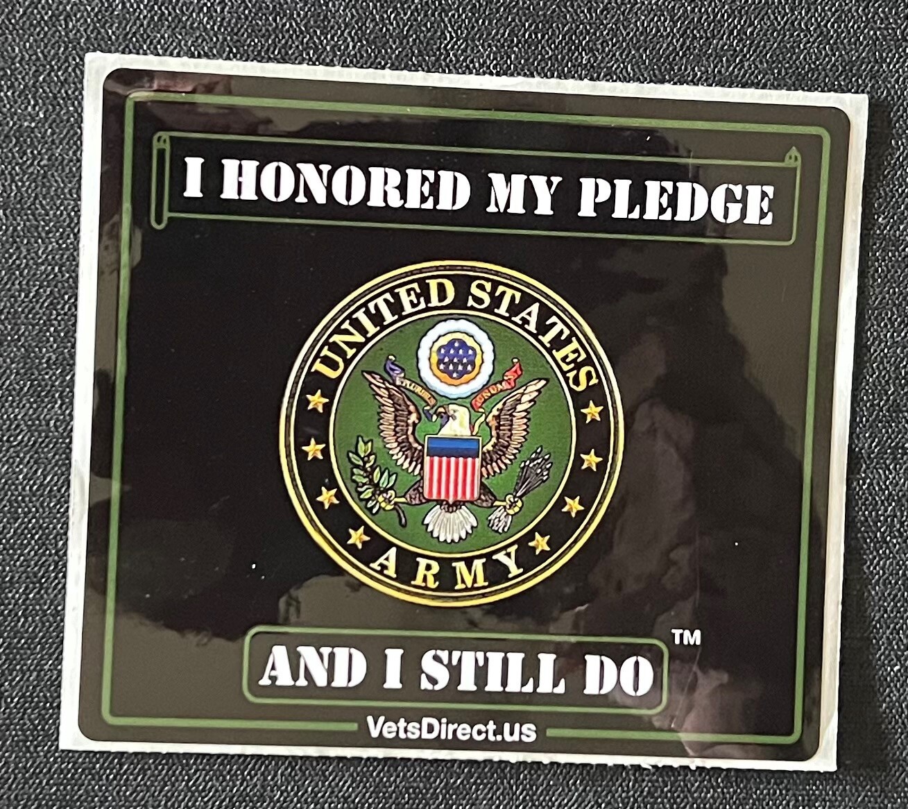 I Honored My Pledge Decal, Military Branch: Army