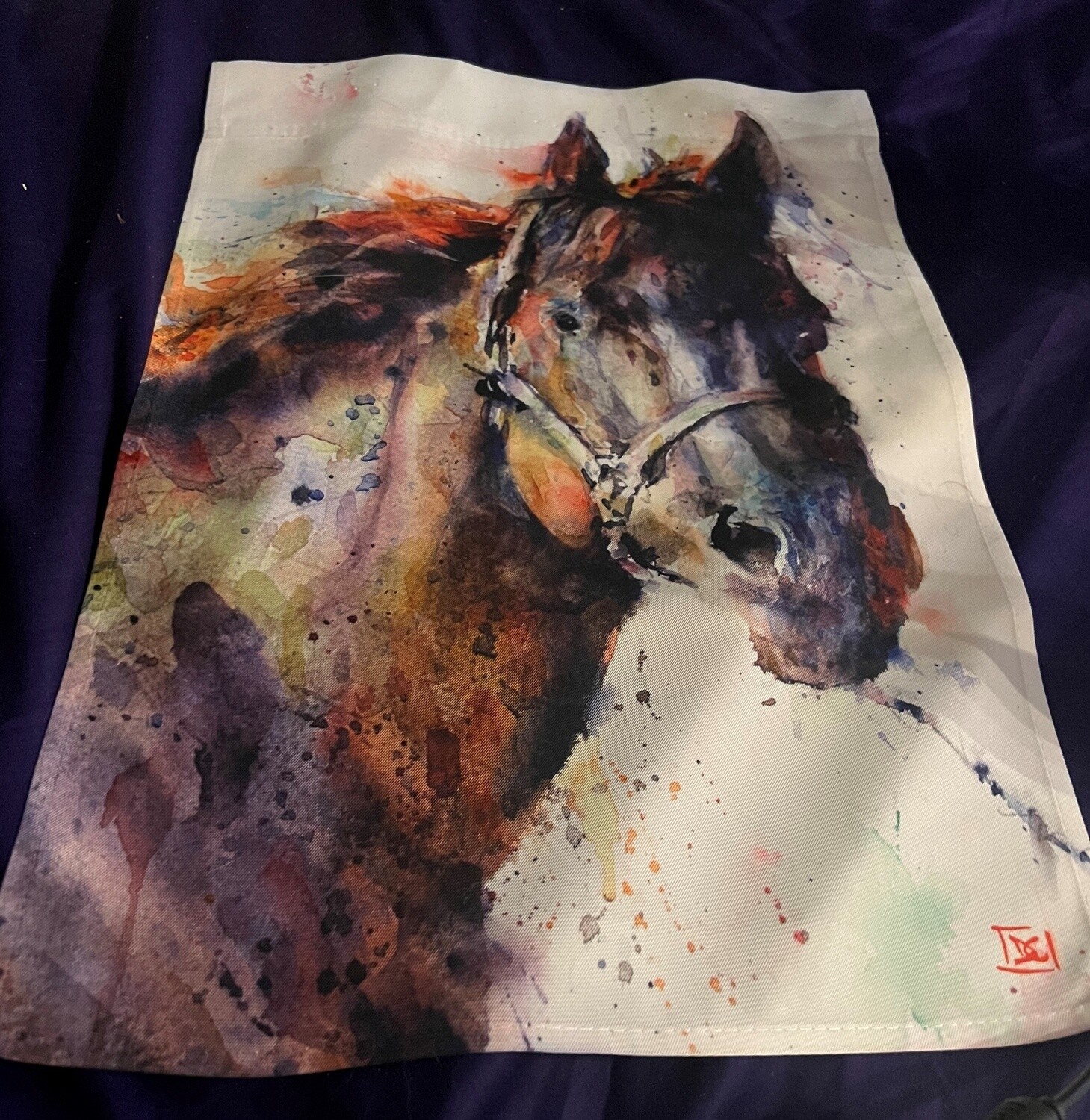 Watercolor Horse Garden Flag