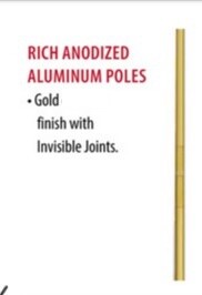 Adjustable Aluminum Pole, Colour: Gold