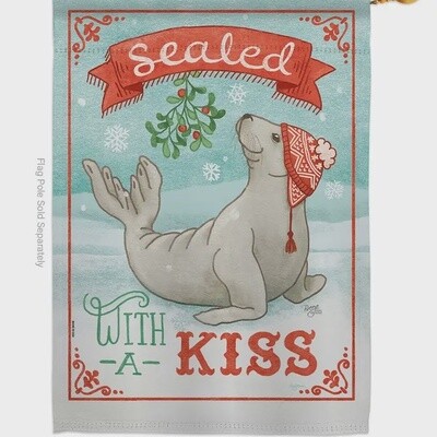 Sealed with A Kiss Winter Garden Flag