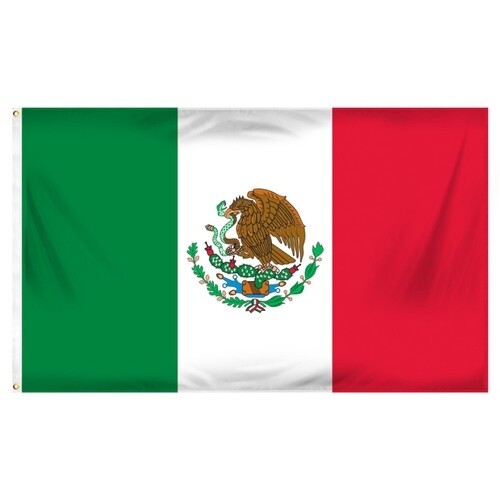 Mexico Nylon Flag, Size: 2&#39;x3&#39;