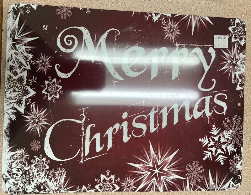 Merry Christmas Metal Sign