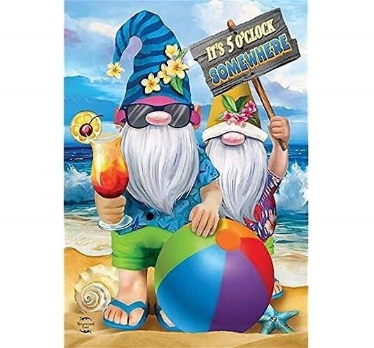 Summer Gnomes Garden Flag