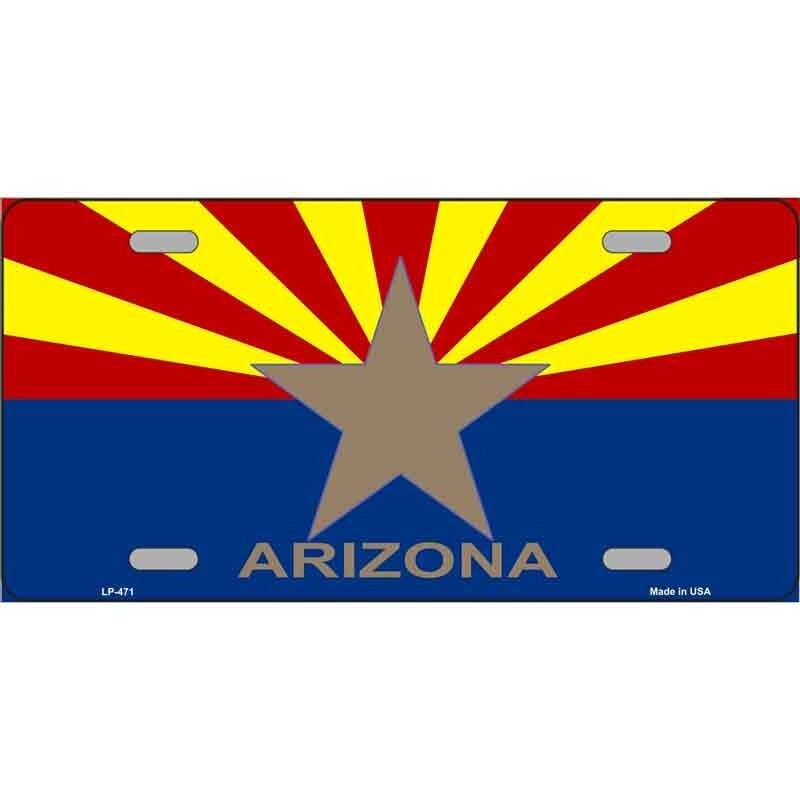 Arizona State Flag License Plate