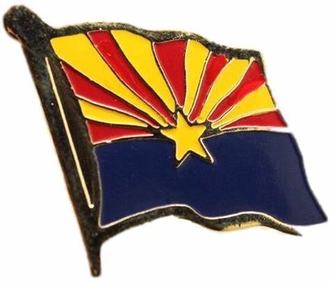 Lapel Pin, Pattern: AZ Flag