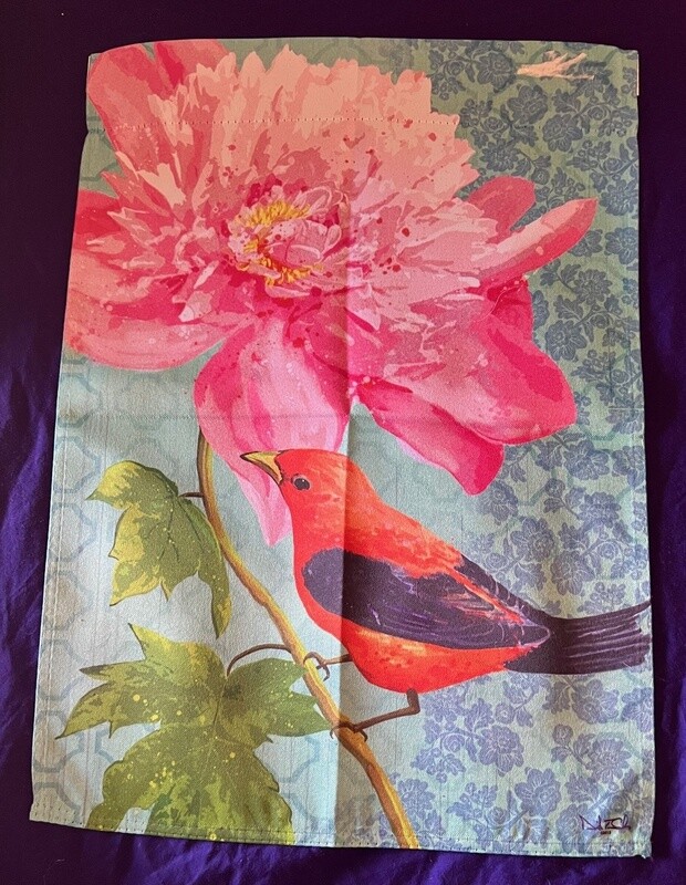 Flower Bird Garden Flag