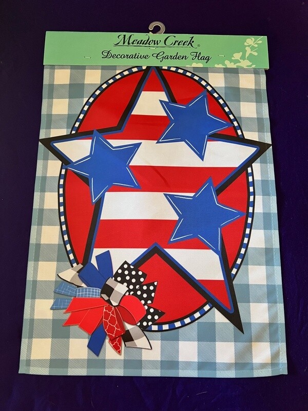 Patriotic Star Garden Flag