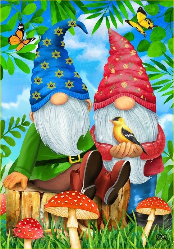 Gnome Sweet Gnome Garden Flag
