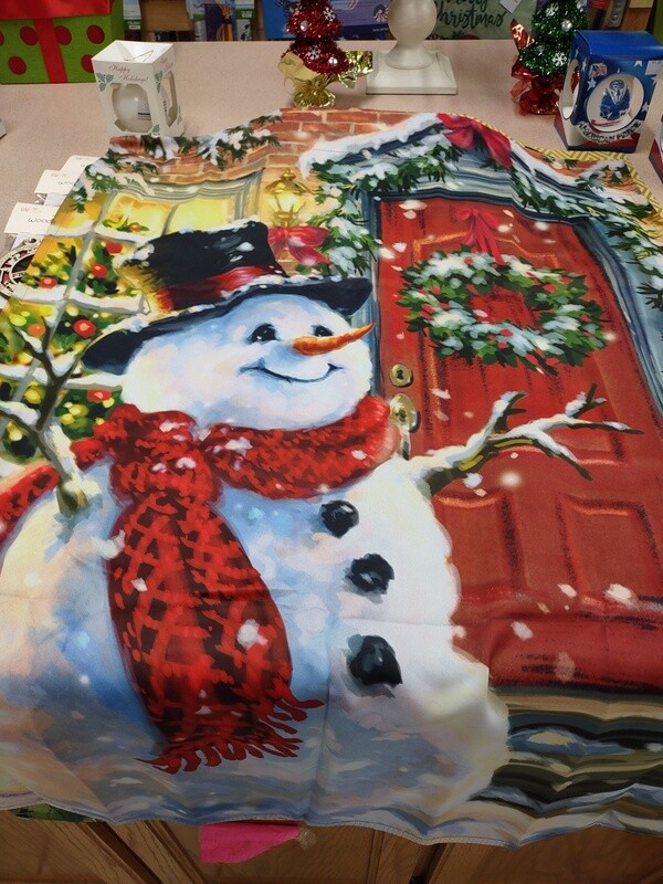 Snowman Doorstep House Flag