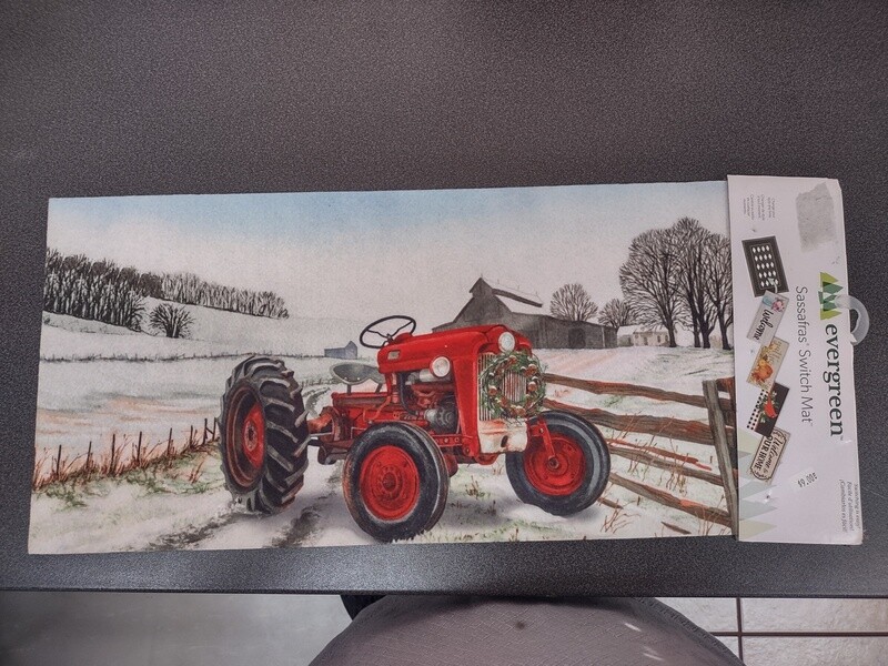 Winter Red Tractor Sassafras Switch Mat