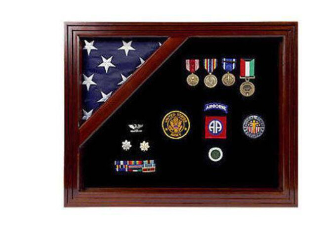Corner flag and Medal Display Case, Pattern: Cherry